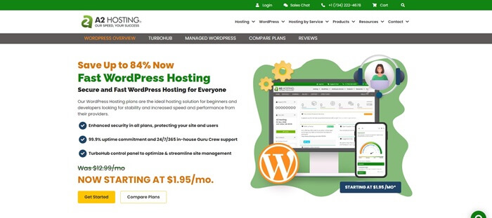 استضافة A2 Hosting - افضل استضافة ووردبريس